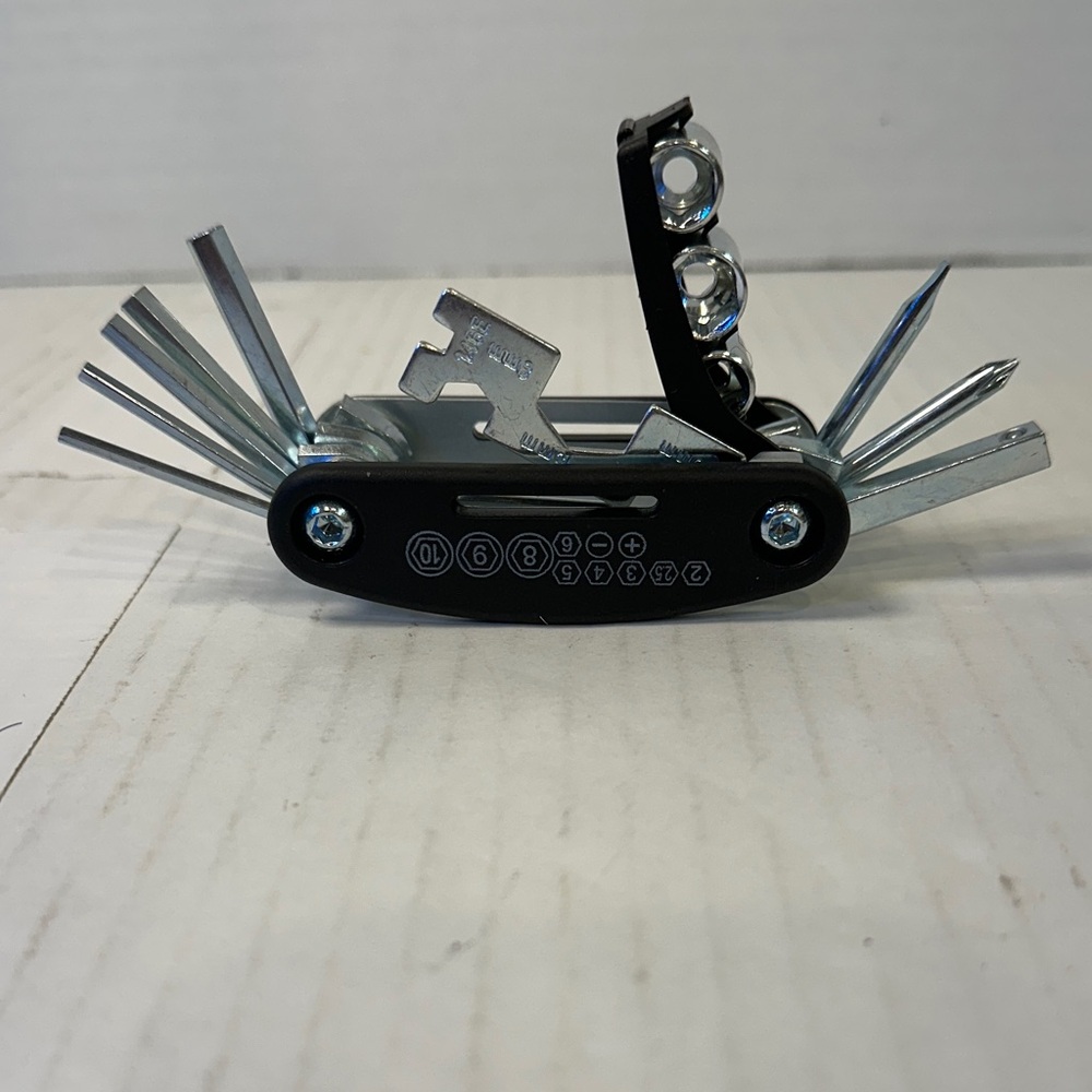 Compact Multi-Tool with Black and Silver Finish